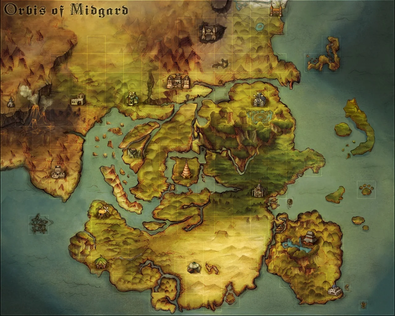 World map of Midgard